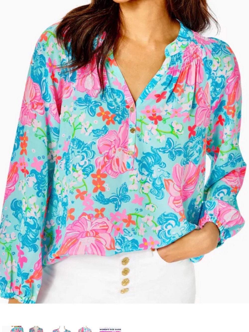 Lilly Pulitzer Imani Long Sleeve Top
Paradise Glow Onyx Floral Print